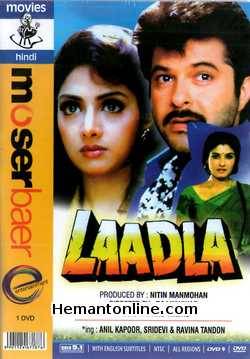 Laadla 1994 DVD Anil Kapoor, Sridevi, Raveena Tandon, Anupam Kher, Prem Chopra, Shakti Kapoor