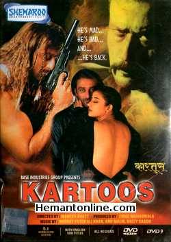 Kartoos DVD-1999  Sanjay Dutt, Manisha Koirala, Jackie Shroff, Gulshan Grover, Asrani, Jaspal Bhatti, Kamal Chopra, Razzak Khan, Anna Edwards, Aparajita, Dina Pathak, Subbiraj