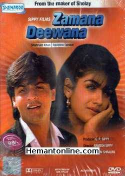 Zamana Deewana DVD-1995  Shahrukh Khan, Raveena Tandon, Jeetendra, Shatrughan Sinha, Anupam Kher, Prem Chopra, Tinu Anand, Kiran Juneja, Neelima Azim, Beena, Aasif Sheikh