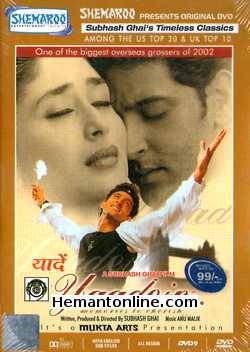 Yaadein DVD-2001  Hrithik Roshan, Jackie Shroff, Kareena Kapoor, Kiran Rathod, Amrish Puri, Rati Agnihotri, Supriya Karnik, Avni Vasa, Himani Rawat, Anang Desai, Dolly Bindra,