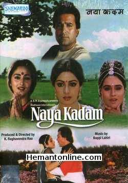 Naya Kadam DVD-1984  Rajesh Khanna, Sridevi, Jaya Prada, Kader Khan, Padmini Kolhapure, Om Shiv Puri, Ranjeet, Jaishri Gadkar, Shakti Kapoor, Satyen Kappu, Asrani