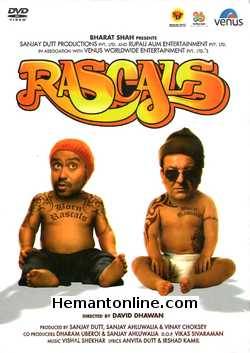 Rascals DVD-2011  Sanjay Dutt, Ajay Devgan, Arjun Rampal, Kangana Ranaut, Lisa Hayden, Satish Kaushik, Chunky Pandey, Hiten Paintal, Mushtaq Khan, Anil Dhawan, Bharti Achrekar,
