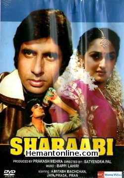 Sharaabi DVD-1984  Amitabh Bachchan, Jaya Prada, Pran, Ranjeet, Om Prakash, Satyen Kappu, Suresh Oberoi, Bharat Bhushan, Pinchoo Kapoor, Deepak Parashar, Mukri