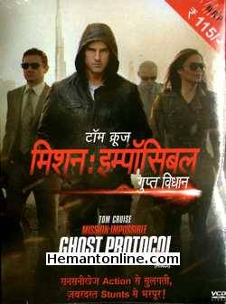Mission Impossible-Ghost Protocol VCD-2011 -Hindi Tom Cruise, Paula Patton, Simon Pegg, Jeremy Renner, Michael Nyqvist, Vladimir Madhkov, Samuli Edelmann, Ivan Shvedoff, Anil Kapoor, Lea Seydoux, Josh Holloway,