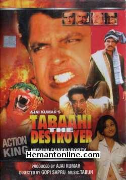 Tabaahi-The Destroyer DVD-1999  Mithun Chakraborty, Indira, Ayub Khan, Divya Dutta, Satyen Kappu, Mukesh Rishi, Girja Shankar