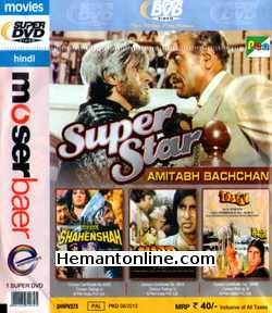 Shahenshah-Mard-Toofan 3-in-1 DVD Shahenshah (1988): Amitabh Bachchan, Aruna Irani, Rohini Hattangadi, Supriya Pathak, Vijayendra Ghatge, Sudhir, Jagdeep, Avtar Gill, Bandini Mishra, Dan Dhanoa, Sharat SaxenaMard
