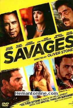 Savages DVD-2012  Taylor Kitsch, Blake Lively, Aaron Johnson, John Travolta, Benicio Del Toro, Salma Hayek