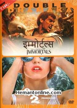 Immortals-Piranha-2 in 1 DVD -Hindi Immortals (2011): Mickey Rourke, Henry Cavill, Stephen Dorff, Frieda Pinto, Luke Evans, John Hurt, Joseph Morgan, Anne Day Jones, Greg Bryk, Alan