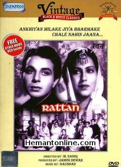 Rattan DVD-1944  Karan Dewan, Wasti, Badri Prasad, Manju, Swarnlata, Gulab, Rajkumari Shukla, Auzurie, Chandabai, Amir Bano, Basant Kumar