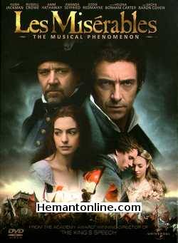 Les Miserables DVD-2012  Hugh Jackman, Russell Crowe, Anne Hathaway, Amanda Seyfried, Sacha Baron Cohen, Helena Bonham Carter, Eddie Redmayne, Aaron Tveit, Samantha Barks, Daniel Huttlestone