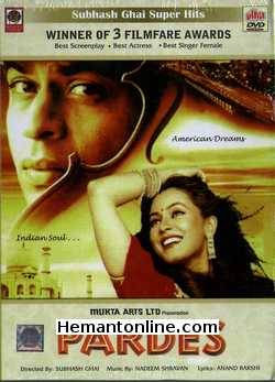 Pardes DVD-1997  Shah Rukh Khan, Mahima Choudhary, Amrish Puri, Alok Nath, Apoorva Agnihotri, Himani Shivpuri
