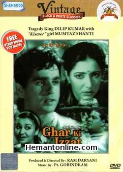 Ghar Ki Izzat DVD-1948  Dilip Kumar, Mumtaz Shanti, Jeevan, Gope, Manorama, Dixit, Suleman, Gulab,