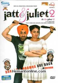 Jatt and Juliet 2 DVD-2013 -Punjabi Diljit Dosajh, Neeru Bajwa, Jaswinder Bhalla, B. N. Sharma, Rana Ranbir, Rana Jung Bahadur, Dolly Mattoo, Bharti Singh