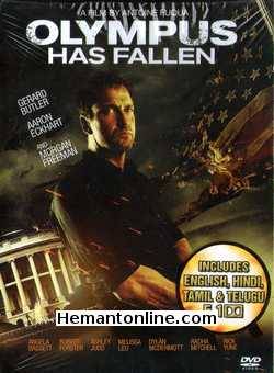 Olympus Has Fallen 2013 DVD: English, Hindi, Tamil, Telugu Gerald Butler, Aaron Eckhart, Finley Jacobsen, Dylan McDermott, Rick Yune, Morgan Freeman, Angela Bassett, Melissa Leo, Radha Mitchell, Cole Hauser, Phil Austin