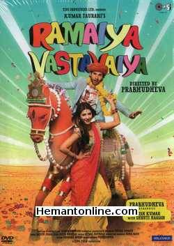 Ramaiya Vastavaiya DVD-2013  Girish Kumar, Shruti Haasan, Randhir Kapoor, Sonu Sood, Vino Khanna, Poonam Dhillon, Satish Shah, Govind Namdeo, Zakir Hussain, Naseer, Anchal Singh