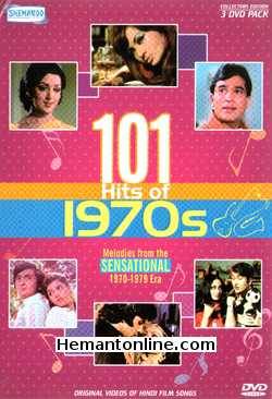 101 Hits of 1970s DVD-3-Disc-Edition-Songs  Original Hindi Movie Songs from 1970 - 1979 Era