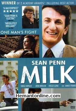 Milk DVD-2008  Sean Penn, Emile Hirsch, Josh Brolin, Diego Luna, James Franco, Alison Pill, Victor Garber