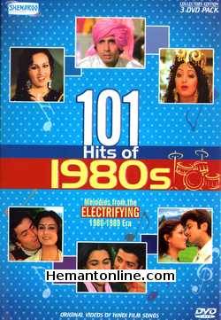 101 Hits of 1980s DVD-3-Disc-Edition-Songs  Original Video Songs from 1980 - 1989 Era