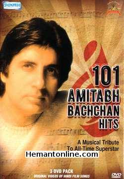 101 Amitabh Bachchan Hits DVD-3-Disc-Edition-Songs  Original Video Songs from Hindi Movies
