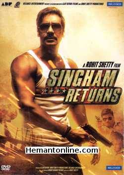 Singham Returns DVD 2014 Ajay Devgan, Kareena Kapoor, Anupam Kher, Sharat Saxena, Dayanand Shetty, Sonali Kulkarni, Mahesh Manjrekar, Amole Gupte, Sarita Joshi, Ashwini Khalsekar, Zakir Hussain,