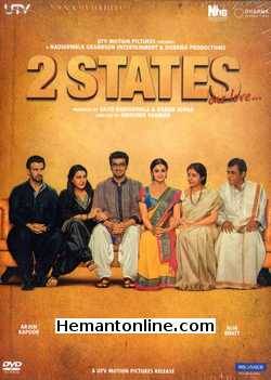 2 States DVD 2014 2-DVD-Set Arjun Kapoor, Alia Bhatt, Amrita Singh, Revathy, Ronit Roy, Shivkumar Subramaniam, Achint Kaur, Dilip Merala, Neil Shah, Aru Krishansh Verma