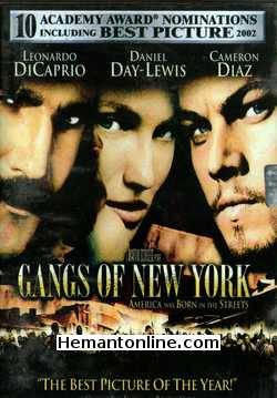 Gangs of New York DVD 2002-English, Hindi, Tamil Leonardo DiCaprio, Cameron Diaz, Daniel Day Lewis, Jim Broadbent, John C. Riley, Henry Thomas, Liam Neeson, Brendan Gleeson, Gary Lewis, Stephen Graham,