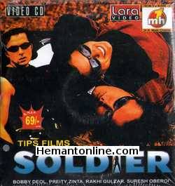 Soldier 1998 VCD Bobby Deol, Preity Zinta, Rakhi Gulzar, Suresh Oberoi, Farida Jalal, Dalip Tahil, Sharat Saxena, Ashish Vidyarthi, Salim Ghouse, Kulbhushan Kharbanda, Pankaj Dheer