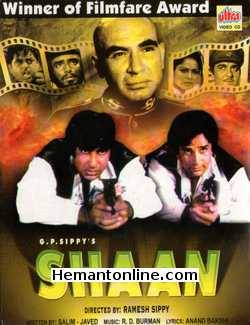 Shaan 1980 VCD Sunil Dutt, Amitabh Bachchan, Shashi Kapoor, Shatrughan Sinha, Rakhee, Kulbhushan Kharbanda, Parveen Babi, Bindiya Goswami, Johny Walker, Kulbhushan Kharbanda, Mazhar Khan, Padmini