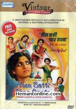 Teen Batti Char Rasta 1953 DVD Sandhya, Karan Diwan, Prashant, Nirupa Roy, Shashikala, Smruti Bishwas, Sheila Ramani, Meenakshi, Lalita Kumari, Leela Mishra, Keshavrav Date
