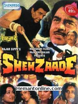 Shehzaade 1989 VCD Dharmendra, Shatrughan Sinha, Dimple Kapadia, Moushmi Chatterjee, Kimi Katkar, Vinod Mehra, Danny Denzongpa