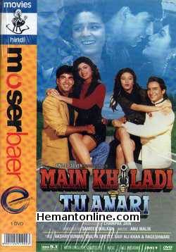 Main Khiladi Tu Anari 1994 DVD Akshay Kumar, Shilpa Shetty, Saif Ali Khan, Raageshwari, Shakti Kapoor, Johnny Lever, Beena, Mukesh Khanna, Goga Kapoor, Anant Mahadevan, Shiva