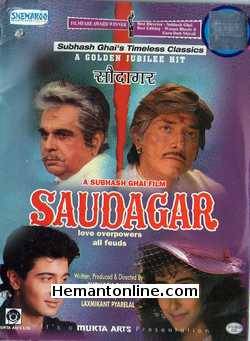 Saudagar 1991 VCD Dilip Kumar, Raj Kumar, Manisha Koirala, Vivek Mushran, Dilip Tahil, Deepti Naval, Amrish Puri, Archana Puran Singh, Jackei Shroff, Gulshan Grover, Shobha