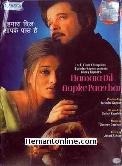 Hamara Dil Aapke Paas Hai 2000 VCD Anil Kapoor, Aishwarya Rai, Puru Rajkumar, Sonali Bendre, Anupam Kher, Johny Lever, Mukesh Rishi, Jaspal Bhatti, Himani Shivpuri, Tanaz Currim, Smita Jaykar