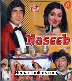 Naseeb 1981 VCD Amitabh Bachchan, Rishi Kapoor, Hema Malini, Kim, Shatrughan Sinha, Reena Roy, Jeevan, Amjad Khan, Shakti Kapoor, Dinesh Hingoo, Shammi Kapoor