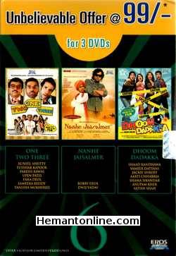 One Two Three-Nanhe Jaisalmer-Dhoom Dhadaka-3-DVD-Set
