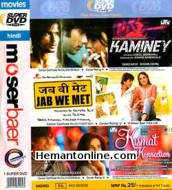 Kaminey-Jab We Met-Kismat Konnection 3-in-1 DVD