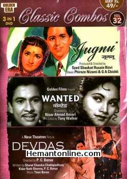Jugnu-Wanted-Devdas 3-in-1 DVD