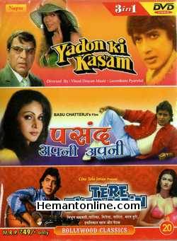 Yadon Ki Kasam, Pasand Apni Apni, Tere Pyar Mein 3-in-1 DVD